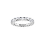 Lab-Grown Diamond Hidden Heart Eternity Band in 14K Gold - 14K White Gold