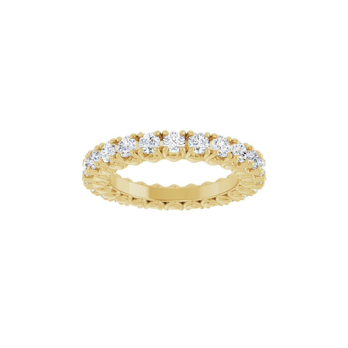 Lab-Grown Diamond Hidden Heart Eternity Band in 14K Gold - 14K Yellow Gold