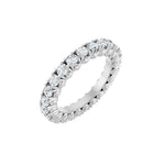 Lab-Grown Diamond Hidden Heart Eternity Band in 14K Gold - 14K White Gold