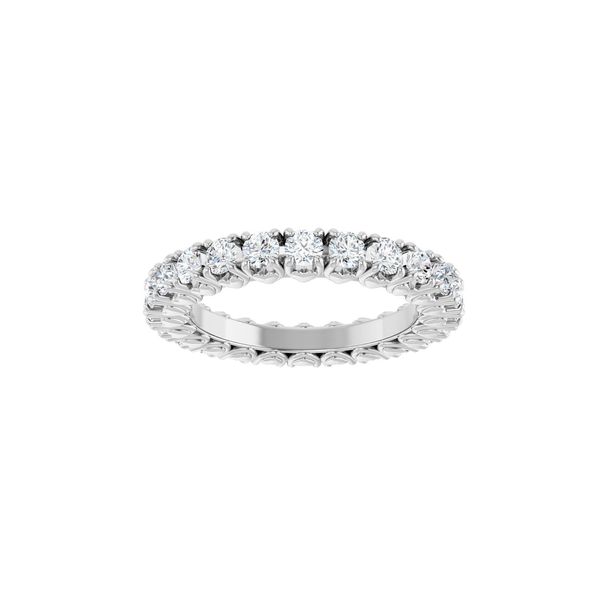 Lab-Grown Diamond Hidden Heart Eternity Band in 14K Gold - 14K White Gold