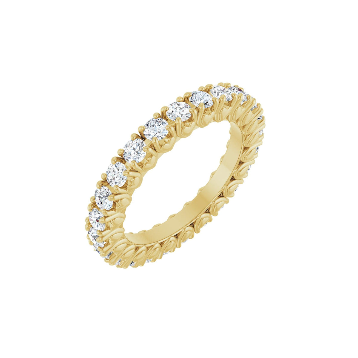 Lab-Grown Diamond Hidden Heart Eternity Band in 14K Gold - 14K Yellow Gold