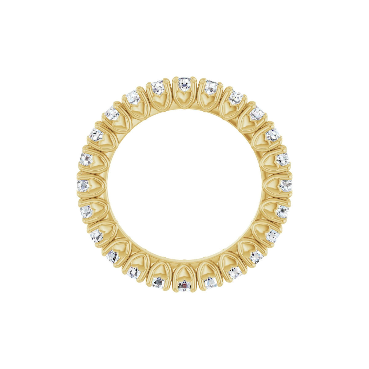 Lab-Grown Diamond Hidden Heart Eternity Band in 14K Gold - 14K Yellow Gold