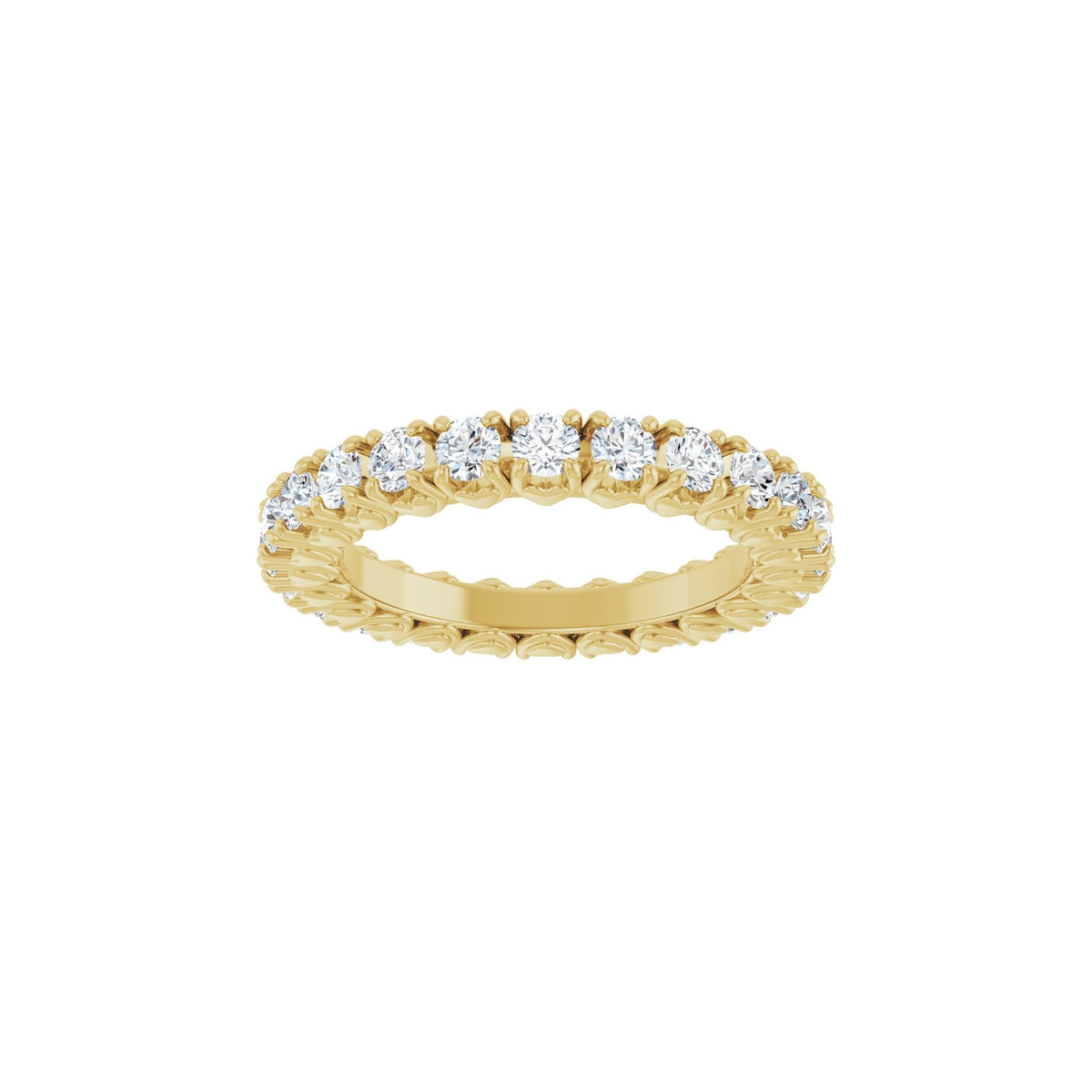 Lab-Grown Diamond Hidden Heart Eternity Band in 14K Gold - 14K Yellow Gold