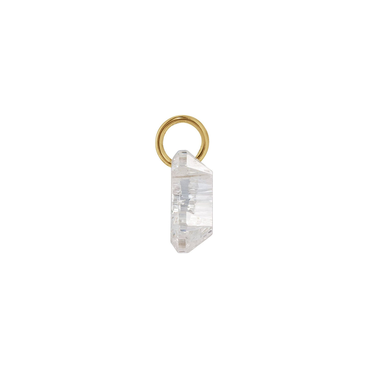 Lab-Grown Diamond Initial Dangle in 14K Gold - 14K Yellow Gold