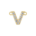 Lab-Grown Diamond Initial Necklace Center in 14K Gold, 1/10 to 1/8 CT TW - 14K Yellow Gold