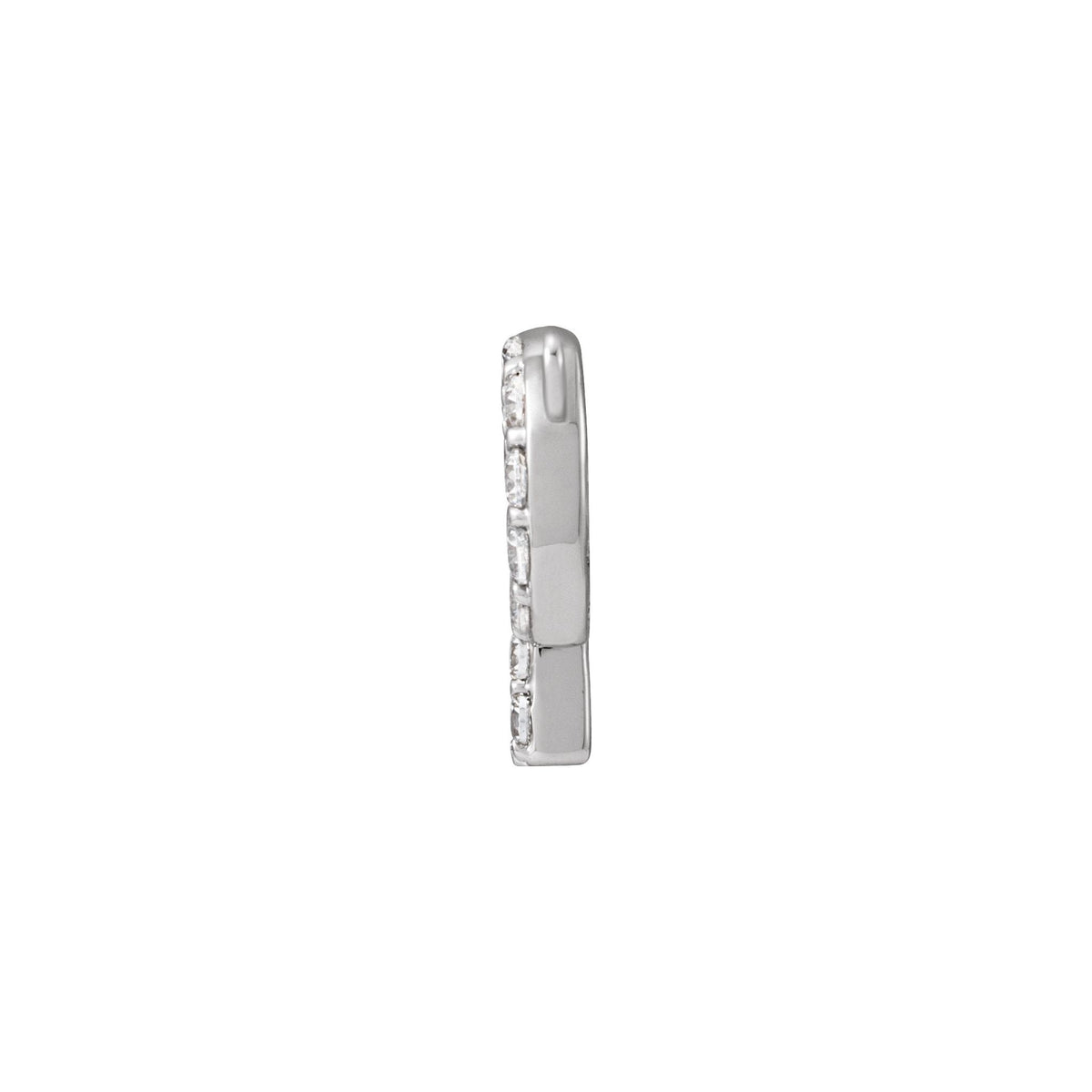 Lab-Grown Diamond Initial Necklace Center in 14K Gold, 1/10 to 1/8 CT TW - 14K White Gold