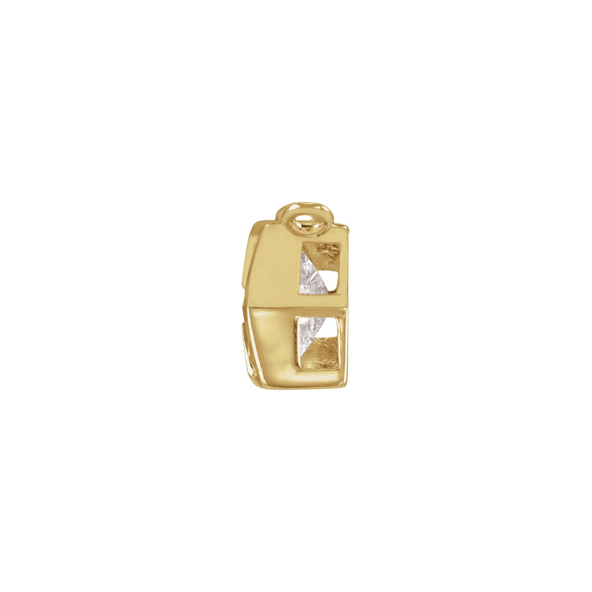 Lab-Grown Diamond Initial Necklace Center in 14K Gold, 3/4 to 1 1/2 CT - 14K Yellow Gold