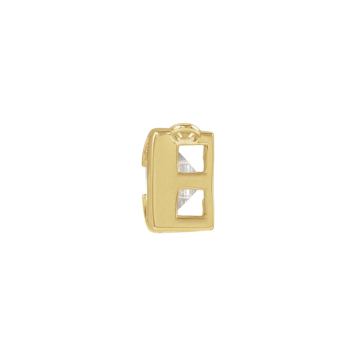 Lab-Grown Diamond Initial Necklace Center in 14K Gold, 3/4 to 1 1/2 CT - 14K Yellow Gold