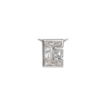 Lab-Grown Diamond Initial Necklace Center in 14K Gold, 3/4 to 1 1/2 CT - 14K White Gold