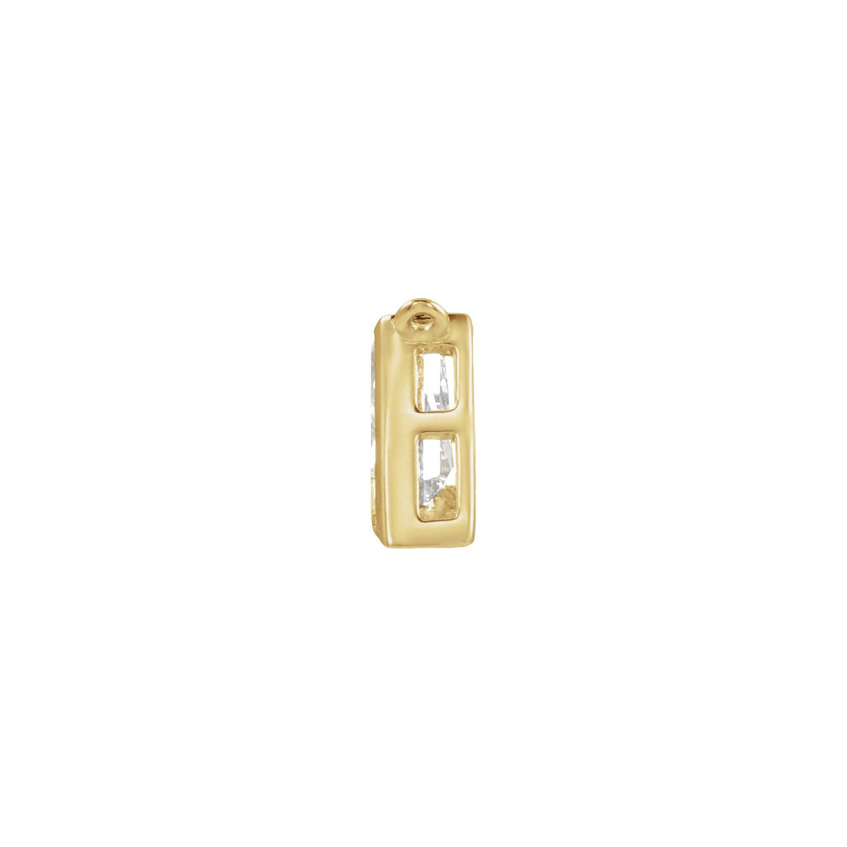 Lab-Grown Diamond Initial Necklace Center in 14K Gold, 3/4 to 1 1/2 CT - 14K Yellow Gold