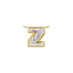 Lab-Grown Diamond Initial Necklace Center in 14K Gold, 3/4 to 1 1/2 CT - 14K Yellow Gold
