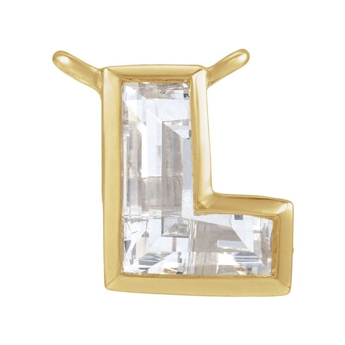 Lab-Grown Diamond Initial Necklace Center in 14K Gold, 3/4 to 1 1/2 CT