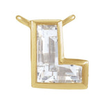Lab-Grown Diamond Initial Necklace Center in 14K Gold, 3/4 to 1 1/2 CT
