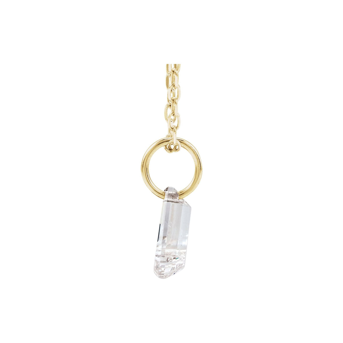 Lab-Grown Diamond Initial Necklace in 14K Gold - 14K Yellow Gold