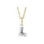 Lab-Grown Diamond Initial Necklace in 14K Gold - 14K Yellow Gold