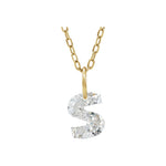 Lab-Grown Diamond Initial Necklace in 14K Gold - 14K Yellow Gold