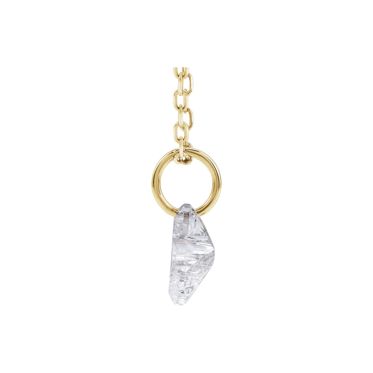 Lab-Grown Diamond Initial Necklace in 14K Gold - 14K Yellow Gold