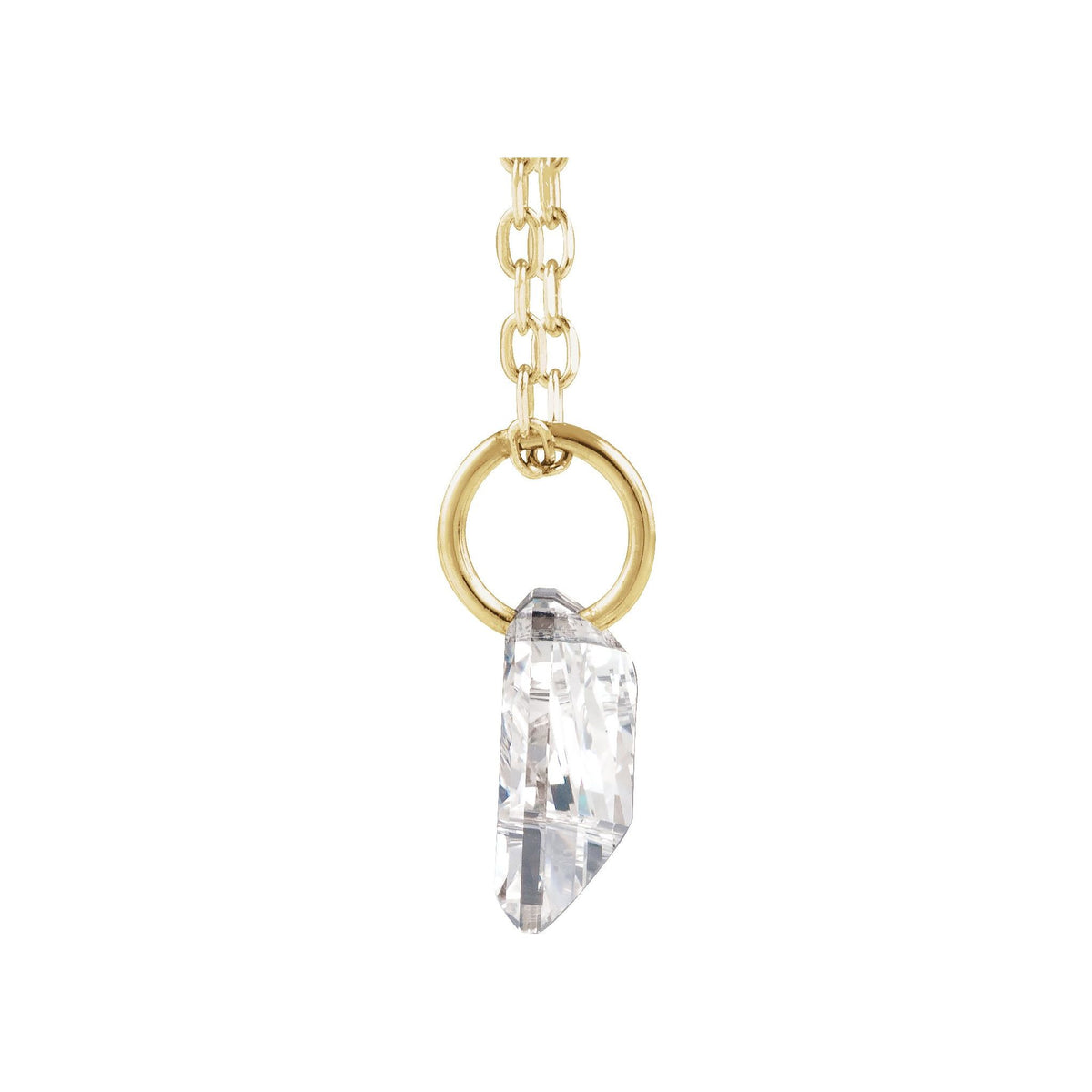 Lab-Grown Diamond Initial Necklace in 14K Gold - 14K Yellow Gold