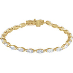 Lab-Grown Diamond Line Tennis Bracelet in 14K Gold - 14K Yellow Gold