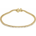 Lab-Grown Diamond Line Tennis Bracelet in 14K Gold, 2 to 12 CT TW - 14K Yellow Gold