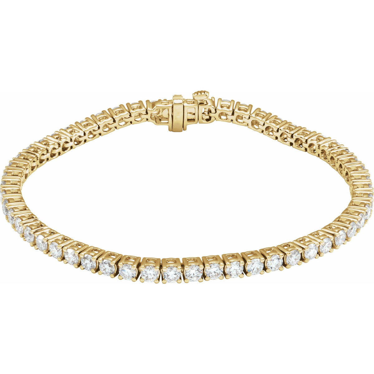 Lab-Grown Diamond Line Tennis Bracelet in 14K Gold, 2 to 12 CT TW - 14K Yellow Gold