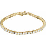 Lab-Grown Diamond Line Tennis Bracelet in 14K Gold, 2 to 12 CT TW - 14K Yellow Gold