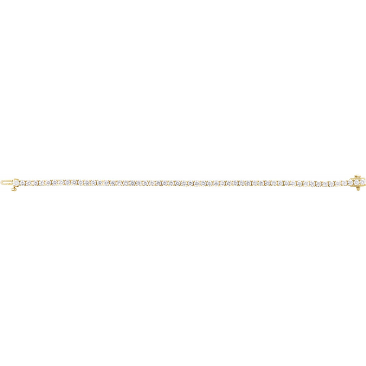 Lab-Grown Diamond Line Tennis Bracelet in 14K Gold, 2 to 12 CT TW - 14K Yellow Gold