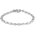 Lab-Grown Diamond Line Tennis Bracelet in 14K Gold - 14K White Gold
