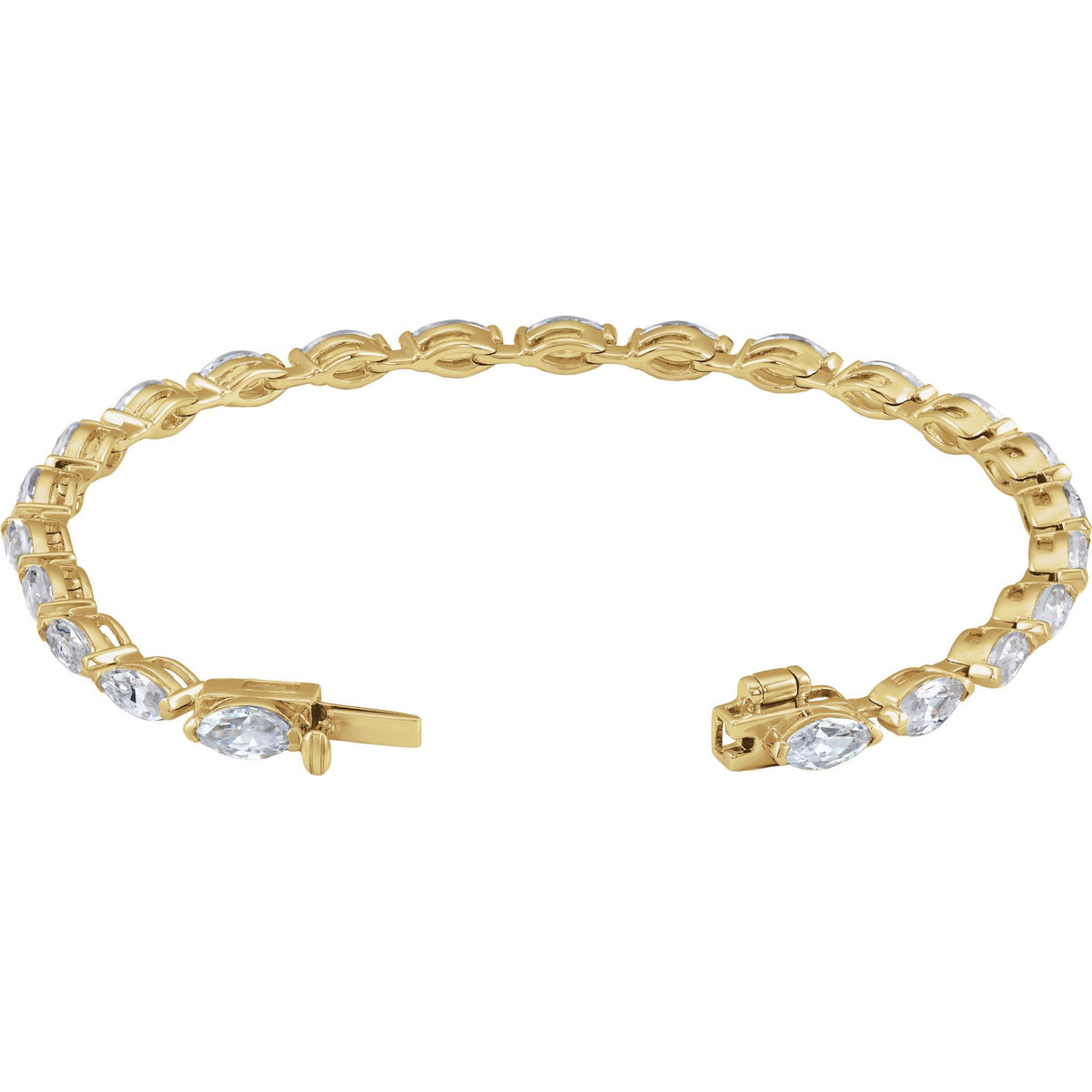 Lab-Grown Diamond Line Tennis Bracelet in 14K Gold - 14K Yellow Gold