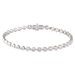 Lab-Grown Diamond Line Tennis Bracelet in 14K Gold, 4 9/10 CT TW - 14K White Gold