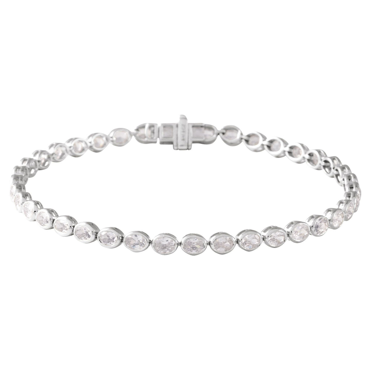 Lab-Grown Diamond Line Tennis Bracelet in 14K Gold, 4 9/10 CT TW - 14K White Gold