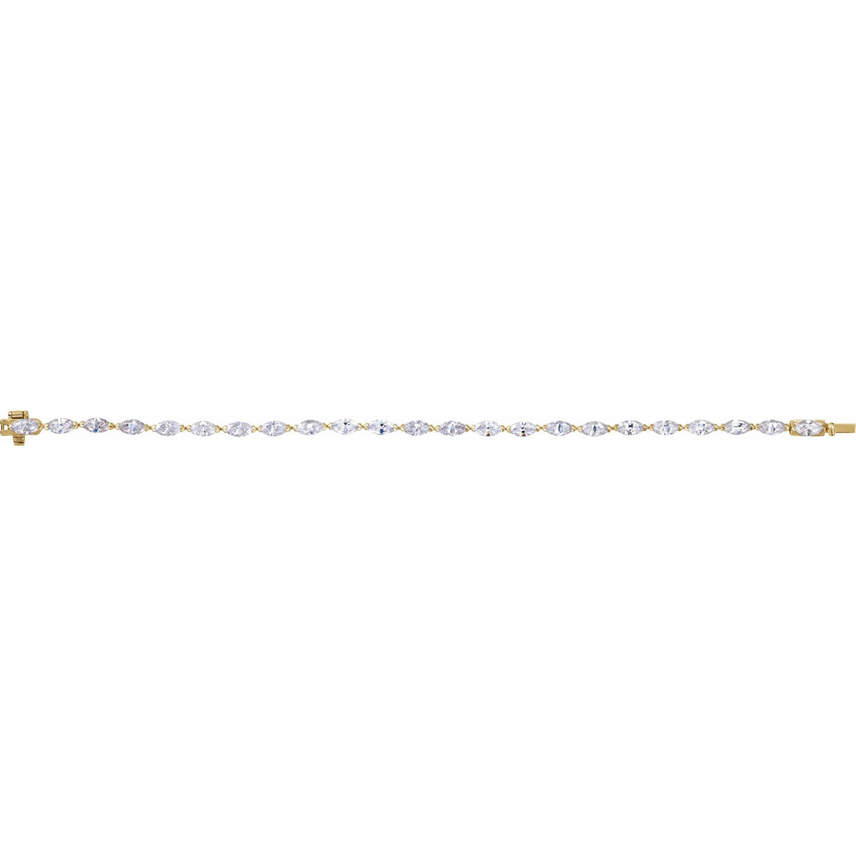 Lab-Grown Diamond Line Tennis Bracelet in 14K Gold - 14K Yellow Gold