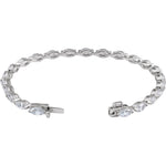 Lab-Grown Diamond Line Tennis Bracelet in 14K Gold - 14K White Gold