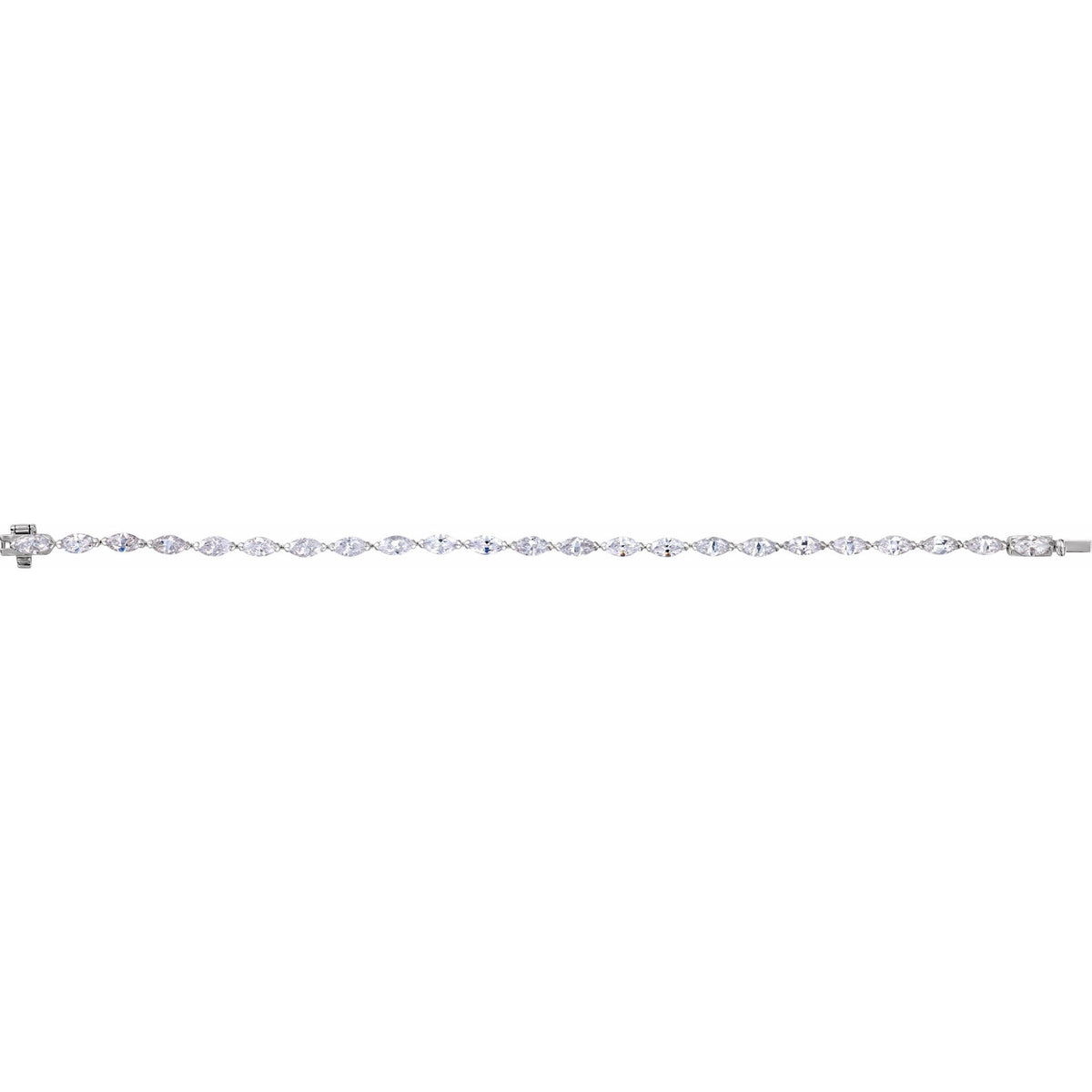 Lab-Grown Diamond Line Tennis Bracelet in 14K Gold - 14K White Gold
