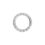 Lab-Grown Diamond Low Profile Eternity Band in 14K Gold or Platinum, Emerald Diamonds - Platinum