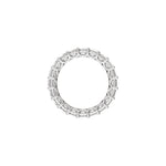 Lab-Grown Diamond Low Profile Eternity Band in 14K Gold or Platinum, Emerald Diamonds - 14K White Gold