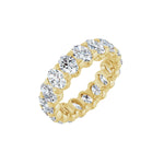 Lab-Grown Diamond Low Profile Eternity Band in 14K Gold or Platinum, Oval Diamonds - 14K Yellow Gold