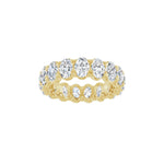 Lab-Grown Diamond Low Profile Eternity Band in 14K Gold or Platinum, Oval Diamonds - 14K Yellow Gold