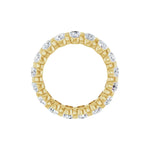 Lab-Grown Diamond Low Profile Eternity Band in 14K Gold or Platinum, Oval Diamonds - 14K Yellow Gold