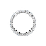 Lab-Grown Diamond Low Profile Eternity Band in 14K Gold or Platinum, Oval Diamonds - Platinum