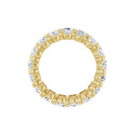 Lab-Grown Diamond Low Profile Eternity Band in 14K Gold or Platinum, Oval Diamonds - 14K Yellow Gold