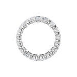 Lab-Grown Diamond Low Profile Eternity Band in 14K Gold or Platinum, Oval Diamonds - 14K White Gold