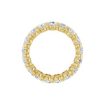 Lab-Grown Diamond Low Profile Eternity Band in 14K Gold or Platinum, Oval Diamonds - 14K Yellow Gold
