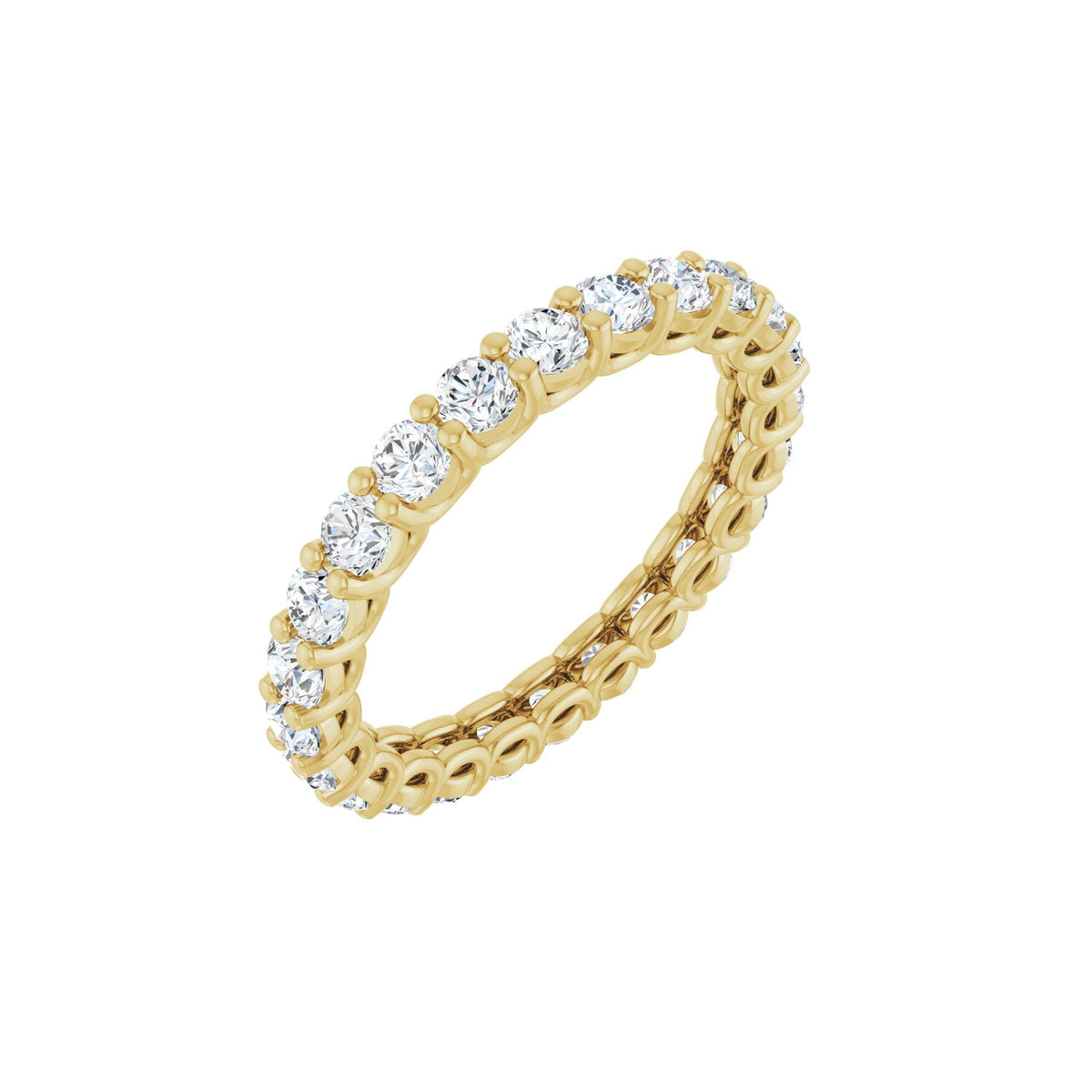Lab-Grown Diamond Low Profile Eternity Band in 14K Gold - 14K Yellow Gold