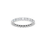 Lab-Grown Diamond Low Profile Eternity Band in 14K Gold - 14K White Gold