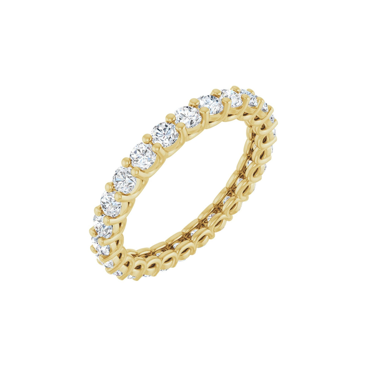 Lab-Grown Diamond Low Profile Eternity Band in 14K Gold - 14K Yellow Gold
