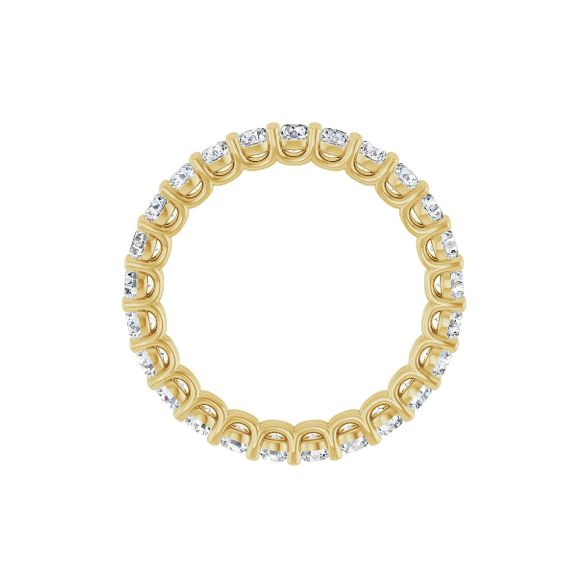 Lab-Grown Diamond Low Profile Eternity Band in 14K Gold - 14K Yellow Gold