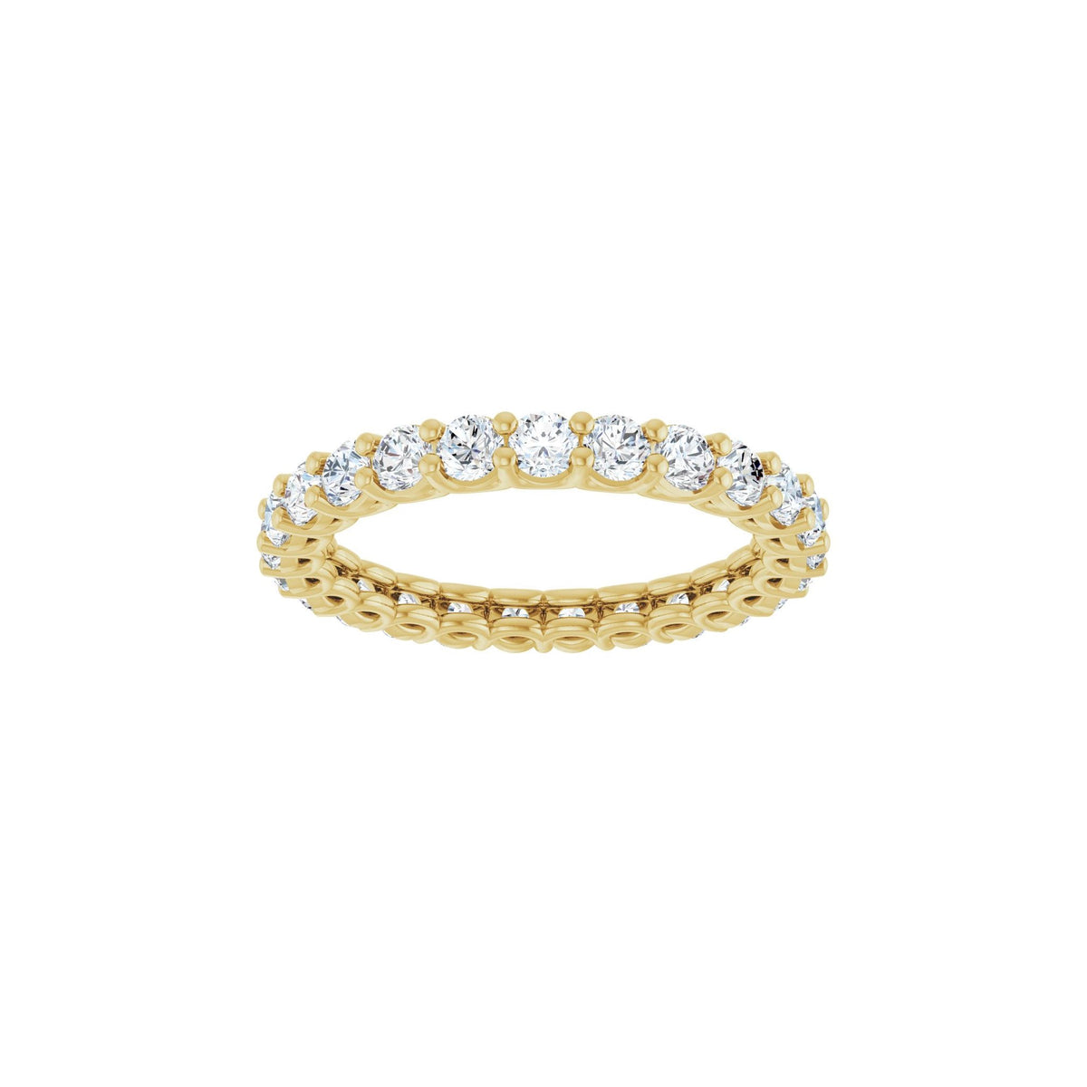 Lab-Grown Diamond Low Profile Eternity Band in 14K Gold - 14K Yellow Gold