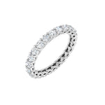 Lab-Grown Diamond Low Profile Eternity Band in 14K Gold - 14K White Gold