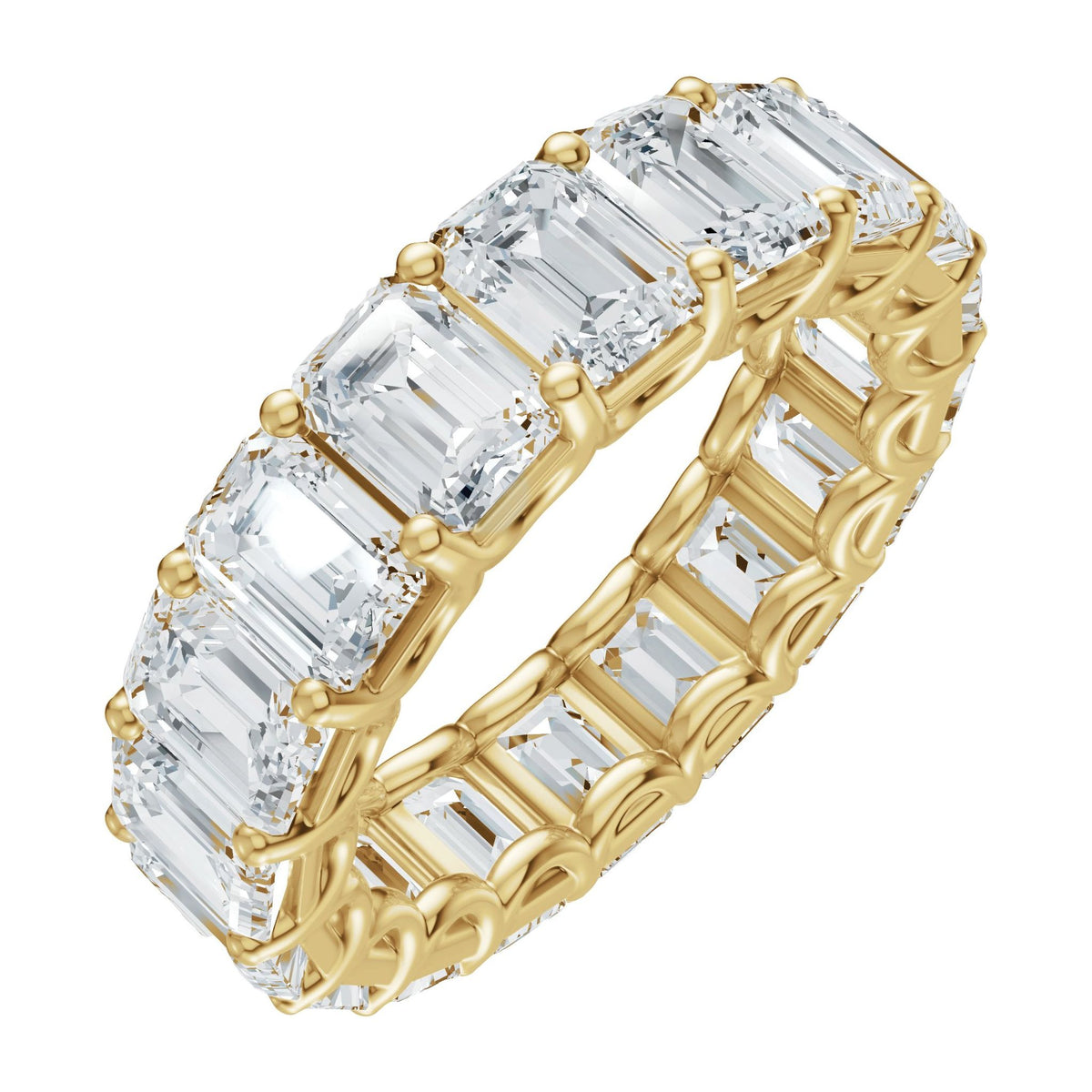 Lab-Grown Diamond Low Profile Eternity Band in 14K Gold - 14K Yellow Gold